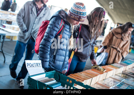 Second hand books stall, Southbank, Londres, Royaume-Uni Banque D'Images