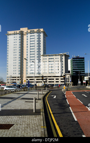 Développement nouveau bâtiment dans le centre-ville de Cardiff, Pays de Galles. Banque D'Images