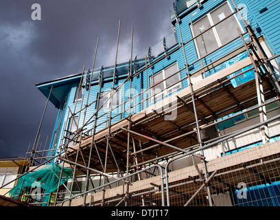 Nouveaux appartements en bord de mer en construction, Exmouth, Devon, UK Banque D'Images