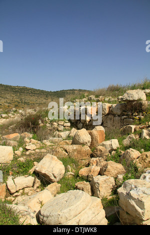 Israël, Basse Galilée, Hurvat Cana site de l'ancienne Cana, les vestiges archéologiques de la période romaine et byzantine Banque D'Images