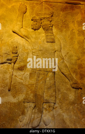 Wall Art assyrien au British Museum, Londres, Angleterre Banque D'Images