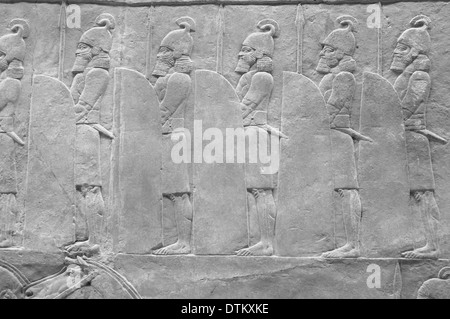 Wall Art assyrien au British Museum, Londres, Angleterre Banque D'Images