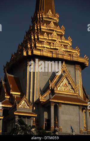 La pagode d'or au Temple du Bouddha d'Or (Wat Traimit) à Bangkok Banque D'Images