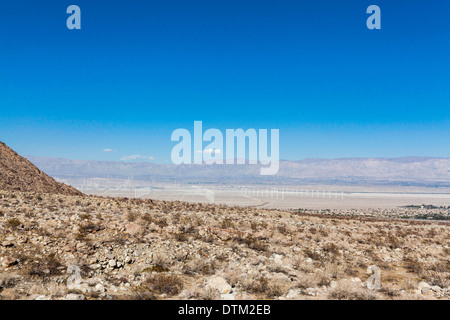 Parcs éoliens dans la région de Palm Spring en Californie Banque D'Images