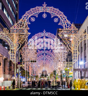 KOBE, JAPON - 12 décembre 2012 : festival lumière luminaire. Le festival annuel commémore le grand tremblement de terre de Hanshin en 1995. Banque D'Images