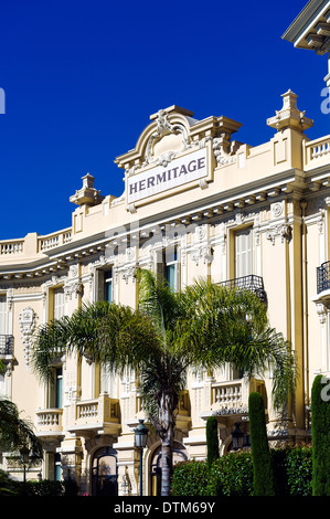 Europe, France, Principauté de Monaco, Monte Carlo. Façade L'hôtel Hermitage. Banque D'Images