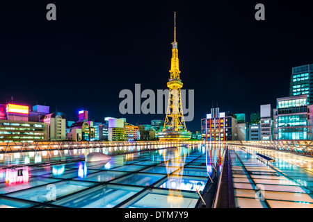 Nagoya, Japon ville avec tour de Nagoya. Banque D'Images