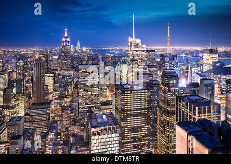 New York City aerial cityscape. Banque D'Images