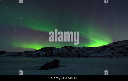 Aurora Borealis, près de Tromso en Norvège Banque D'Images