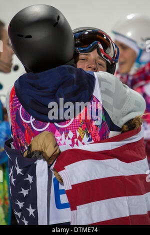 Rosa Khutor, Sochi, Russie. Feb 20, 2014. Maddie Bowman de USA au Jeux Olympiques d'hiver de 2014, ski halfpipe dames, Rosa Khutor Extreme Park, Sochi, Crédit : Action Plus Sport/Alamy Live News Banque D'Images