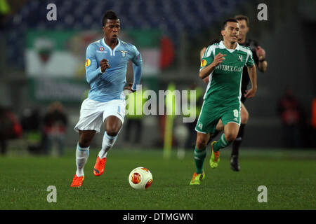 Italie . 20 février 2014. Football / Soccer : EUROPA LEAGUE KNOCKOUT FINAL 16° ronde. 14° MATCH Lazio vs Ludogorets, au stade olympique de la ville de Rome, Italie. Keita (laz) (photo : Marco Iacobucci/Alamy live news) Banque D'Images