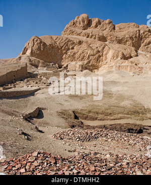 Louxor Egypte,Cisjordanie : voir la zone près du puits de l'ostraco. Banque D'Images
