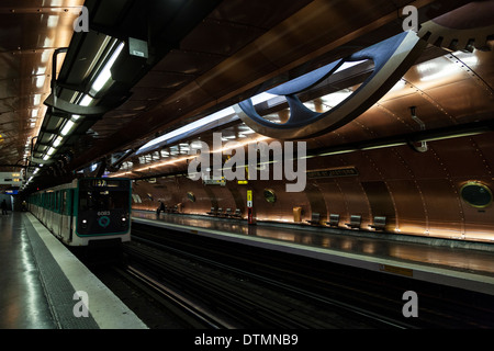 La station de métro Arts et Métiers, Paris Banque D'Images