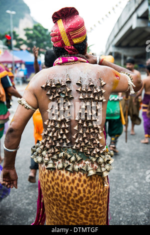 Des scènes de l'étrange et unique festival Thaipusam. Banque D'Images