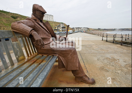 Freddie Gilroy & les traînards Belsen sculpture à North Beach, à Scarborough, North Yorkshire Angleterre UK Banque D'Images