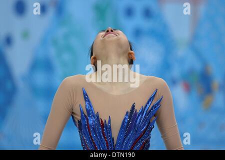 Sochi, Russie. 20 févr. 2014. Mao Asada du Japon s'effectue dans le patinage libre à la compétition de Patinage Artistique Patinage Iceberg Palais lors des Jeux Olympiques de Sotchi 2014. Dpa : Crédit photo alliance/Alamy Live News Banque D'Images