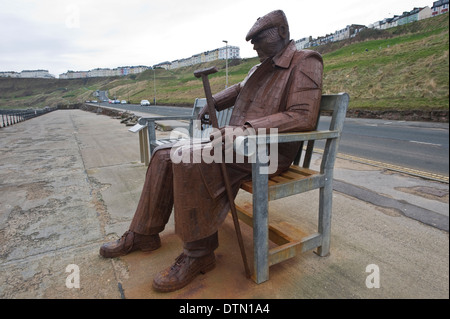 Freddie Gilroy & les traînards Belsen sculpture à North Beach, à Scarborough, North Yorkshire Angleterre UK Banque D'Images