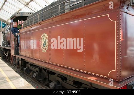 L'Uruguay, Montevideo, Colon. Train à vapeur d'époque, vers 1910, entièrement restauré. Monument historique national. Banque D'Images