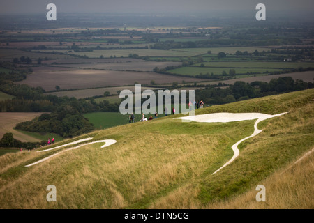 Uffington White Horse, Vale of White Horse, Oxfordshire, UK Banque D'Images