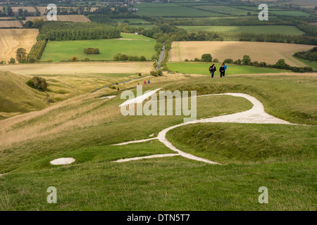 Uffington White Horse, Vale of White Horse, Oxfordshire, UK Banque D'Images
