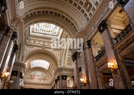 L'Uruguay, Montevideo. Palais législatif, siège de Parlement uruguayen (Monument historique national). L'intérieur. Banque D'Images