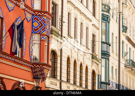 Capitale slovène avec charme et l'harmonie des jeunes de l'architecture magnifique Banque D'Images