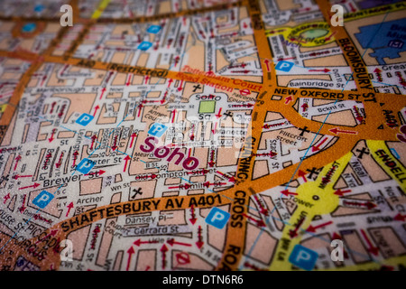 Carte de Londres Banque D'Images