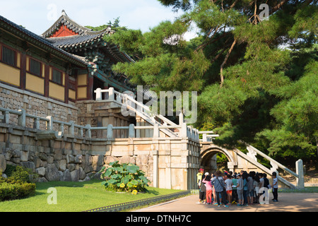 Temple Bulguksa, Kyongju, Corée du Sud. Banque D'Images