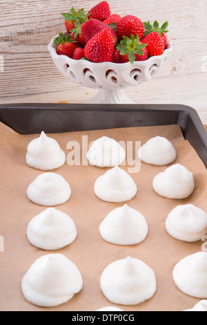 Desserts à base de meringue Banque D'Images