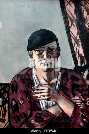 Self Portrait avec Black Cap 1934 Max BECKMANN (1884-1950) Allemand Allemagne Banque D'Images