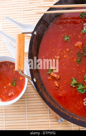 Soupe de tomate chinois Banque D'Images