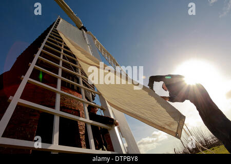 Moulin d'Avoncroft Museum, à Bromesgrove UK mis en état pour naviguer Banque D'Images