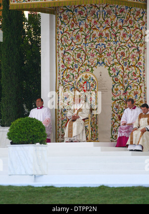 Le pape Benoît XVI en visite pastorale à Cassino, Italie 2009 Banque D'Images