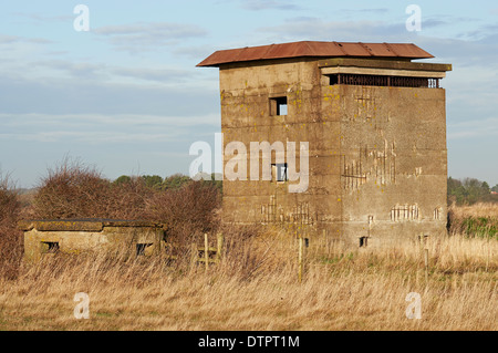 WW2 lookout tower Lane East Suffolk Bawdsey UK Banque D'Images