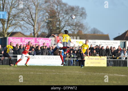 Gosport, Royaume-Uni. Feb 22, 2014. Gosport Borough v Havant & Waterlooville, demi-finale, FA Trophy. Credit : Flashspix/Alamy Live News Banque D'Images