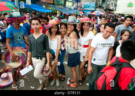 Les foules au festival de Sinulog, Cebu, Philippines Banque D'Images