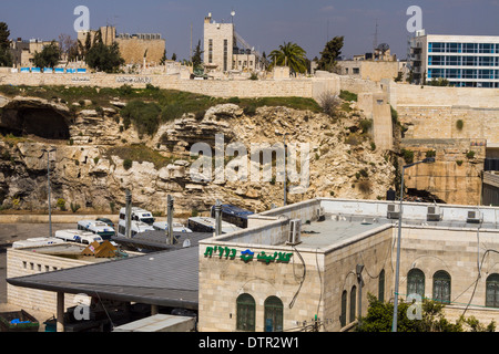 Garden Tomb à Jérusalem, l'un des deux sites proposés comme le lieu de sépulture de Jésus . Israël Banque D'Images