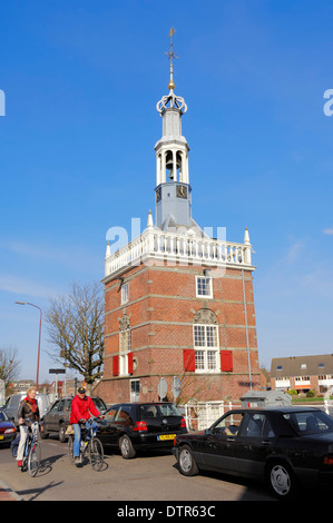 Accijnstoren tour construite 1622, Alkmaar, Noord Holland, Pays-Bas Banque D'Images
