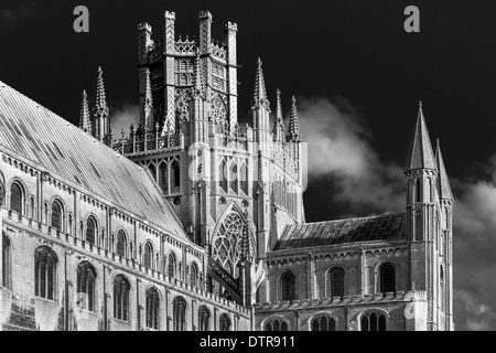 Cathédrale d'Ely, Nef et transept sud octogone, Ely, Cambridgeshire, Angleterre Banque D'Images