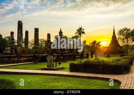 Wat Mahathat, Sukhothai Historical Park Banque D'Images