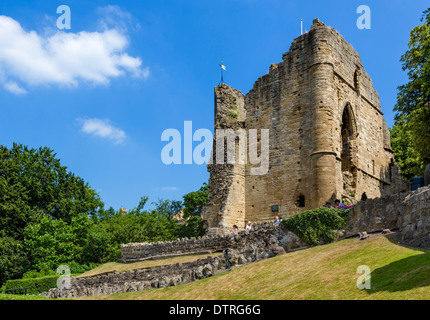 Les ruines de château de Knaresborough, Knaresborough, North Yorkshire, England, UK Banque D'Images