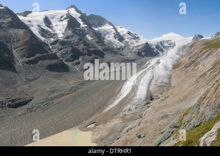 Pasterze glacier Grossglockner et dans le Hohe Tauern en Carinthie, Autriche. Banque D'Images