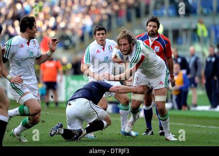 Rome, Italie. Feb 22, 2014. 22Th feb 2014.match entre l'Italie contre l'Ecosse valide pour le championnat de Six Nations 2014 au Stadio Olimpico à Rome, Italie. (Photo par Vincenzo Artiano NurPhoto Artiano / © Vincenzo/NurPhoto ZUMAPRESS.com/Alamy/Live News Banque D'Images