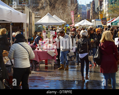 Greenmarket d'hiver, Union Square, New York City, USA Banque D'Images