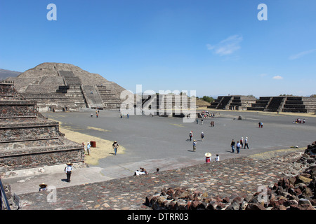 Pyramide de la lune, complexe de pyramides, Teotihuacan Teotihuacan, Mexique - Cœur de site Banque D'Images