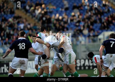 Rome, Italie. Feb 22, 2014. 22Th feb 2014.matchbetween l'Italie contre l'Ecosse valide pour le championnat de Six Nations 2014 au Stadio Olimpico à Rome, Italie. (Photo par Vincenzo Artiano NurPhoto Artiano / © Vincenzo/NurPhoto ZUMAPRESS.com/Alamy/Live News Banque D'Images