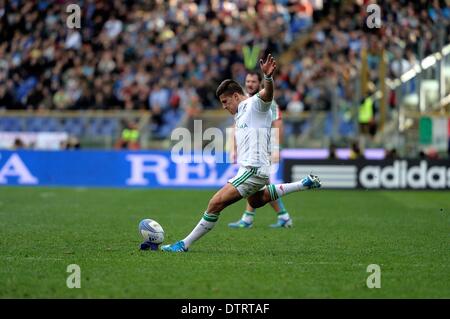 Rome, Italie. Feb 22, 2014. 22 Feb, 2014. match entre l'Italie contre l'Ecosse valide pour le championnat de Six Nations 2014 au Stadio Olimpico à Rome, Italie. (Photo par Vincenzo Artiano NurPhoto Artiano / © Vincenzo/NurPhoto ZUMAPRESS.com/Alamy/Live News Banque D'Images