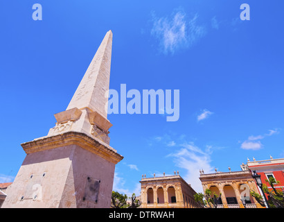 Vue de la place à Ciutadella Né à Minorque, Îles Baléares, Espagne Banque D'Images