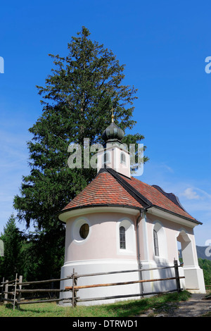 Chapelle Maria Konigin, Mittenwald, Werdenfelser Land, Bavière, Allemagne / Maria-Königin Banque D'Images