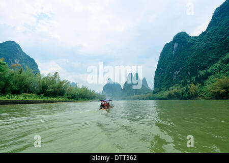 Paysages de la rivière li à Guilin Banque D'Images